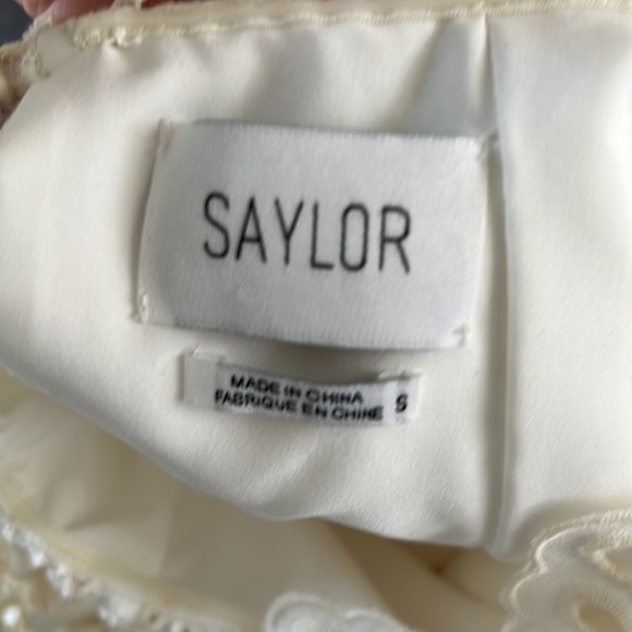 Saylor Ivory Eyelet off the Shoulder dress - Picture 7 of 12